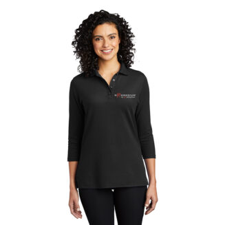 Port Authority Ladies Silk Touch™ 3/4-Sleeve Polo