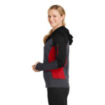Sport-Tek® Ladies Tech Fleece Colorblock Full-Zip Hooded Jacket