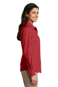 Port Authority® Ladies Long Sleeve Carefree Poplin Shirt