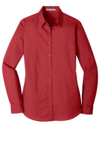 Port Authority® Ladies Long Sleeve Carefree Poplin Shirt