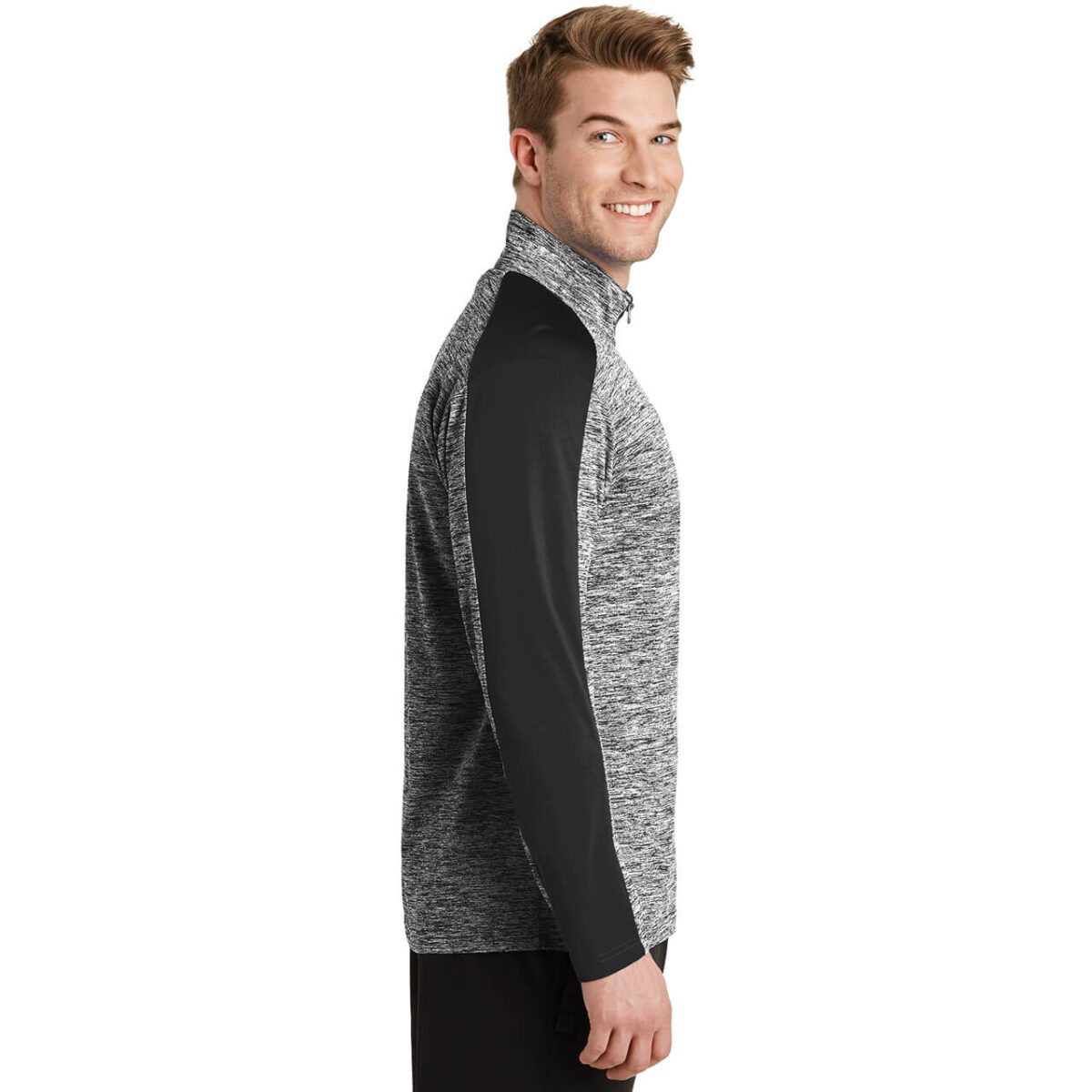 Sport-Tek® PosiCharge® Electric Heather Colorblock 1/4-Zip Pullover