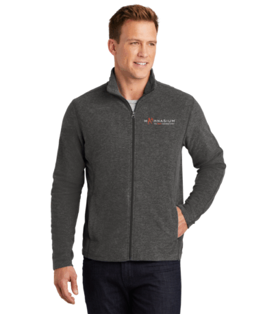 Port Authority® Heather Microfleece Full-Zip Jacket
