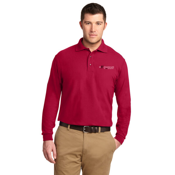 Mens Silk Touch Long Sleeve Polo