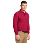 Mens Silk Touch Long Sleeve Polo