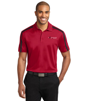 Mens Silk Touch Performance Colorblock Stripe Polo