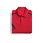 Mens Silk Touch Performance Colorblock Stripe Polo