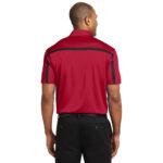 Mens Silk Touch Performance Colorblock Stripe Polo