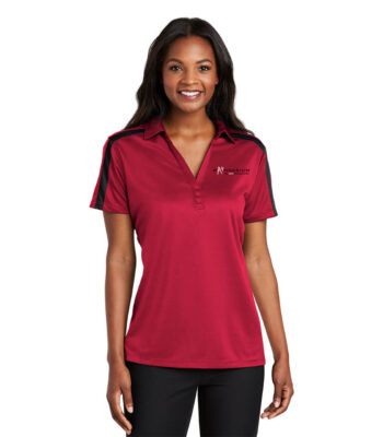 Ladies Silk Touch Performance Colorblock Stripe Polo