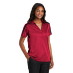 Ladies Silk Touch Performance Colorblock Stripe Polo