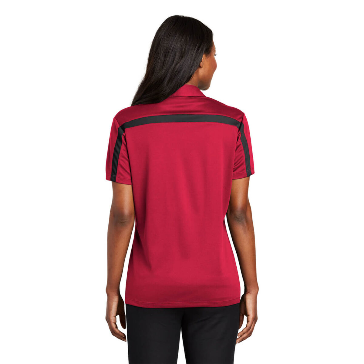 Ladies Silk Touch Performance Colorblock Stripe Polo