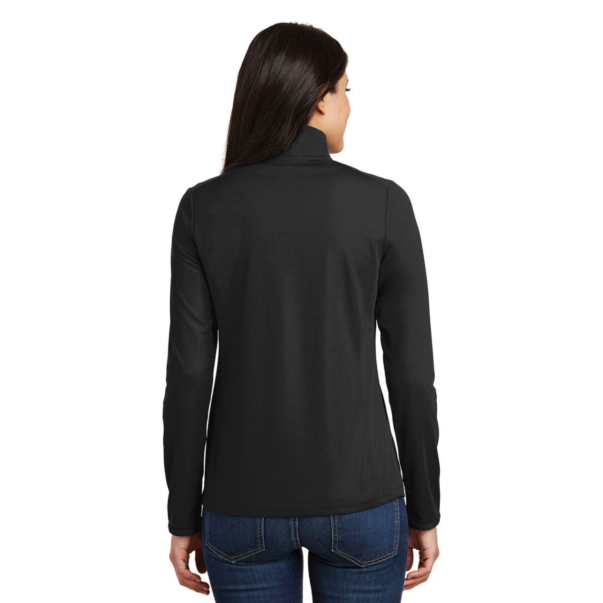 Ladies Pinpoint Mesh 1/2-Zip