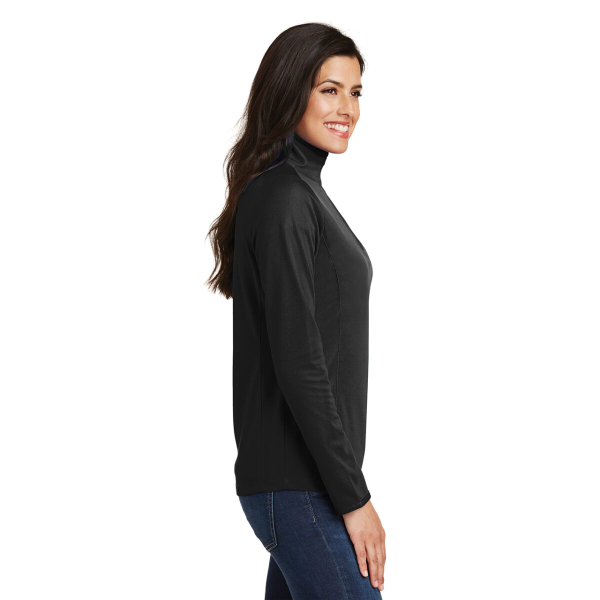 Ladies Pinpoint Mesh 1/2-Zip
