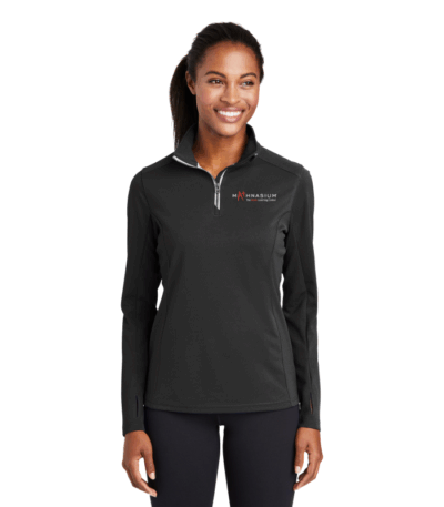 Sport-Tek® Ladies Sport-Wick® Textured 1/4-Zip Pullover