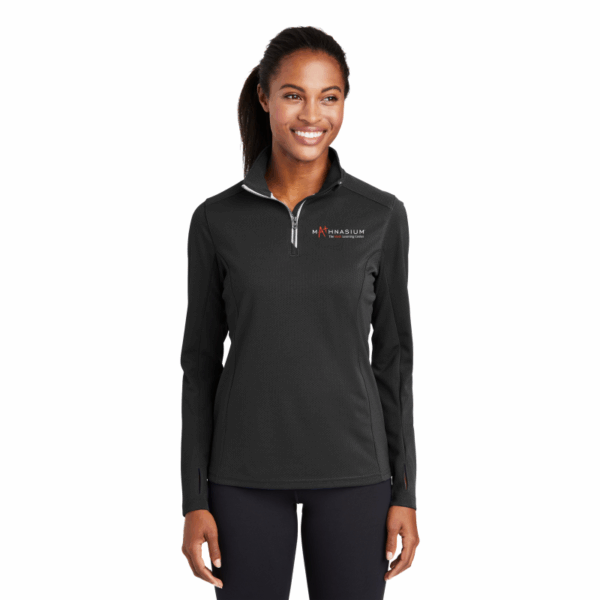 Sport-Tek® Ladies Sport-Wick® Textured 1/4-Zip Pullover