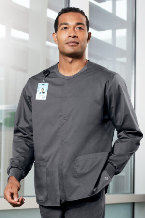 Unisex WorkFlex Snap-Front Scrub Jacket - Image 6