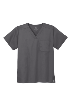 Unisex WorkFlex Chest Pocket V-Neck Top - Image 4