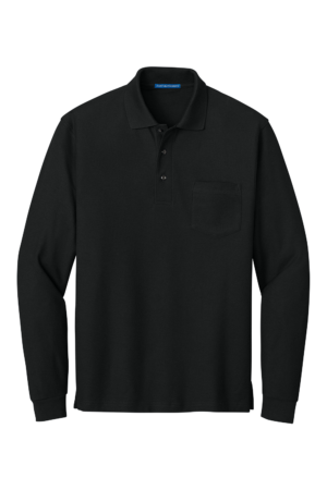Silk Touch™ Long Sleeve Polo with Pocket - Image 4