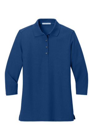 Women's Silk Touch™ 3/4-Sleeve Polo - Image 4